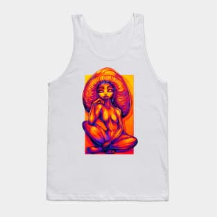 Golden Teacher Mushroom Girl Tank Top